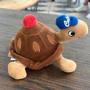 Culver’s plush Brown Turtle Plush with Red and Blue Accents